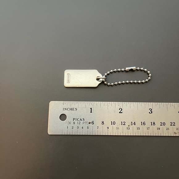 Coach Logo Nickel Hang Tag - Picture 2 of 2